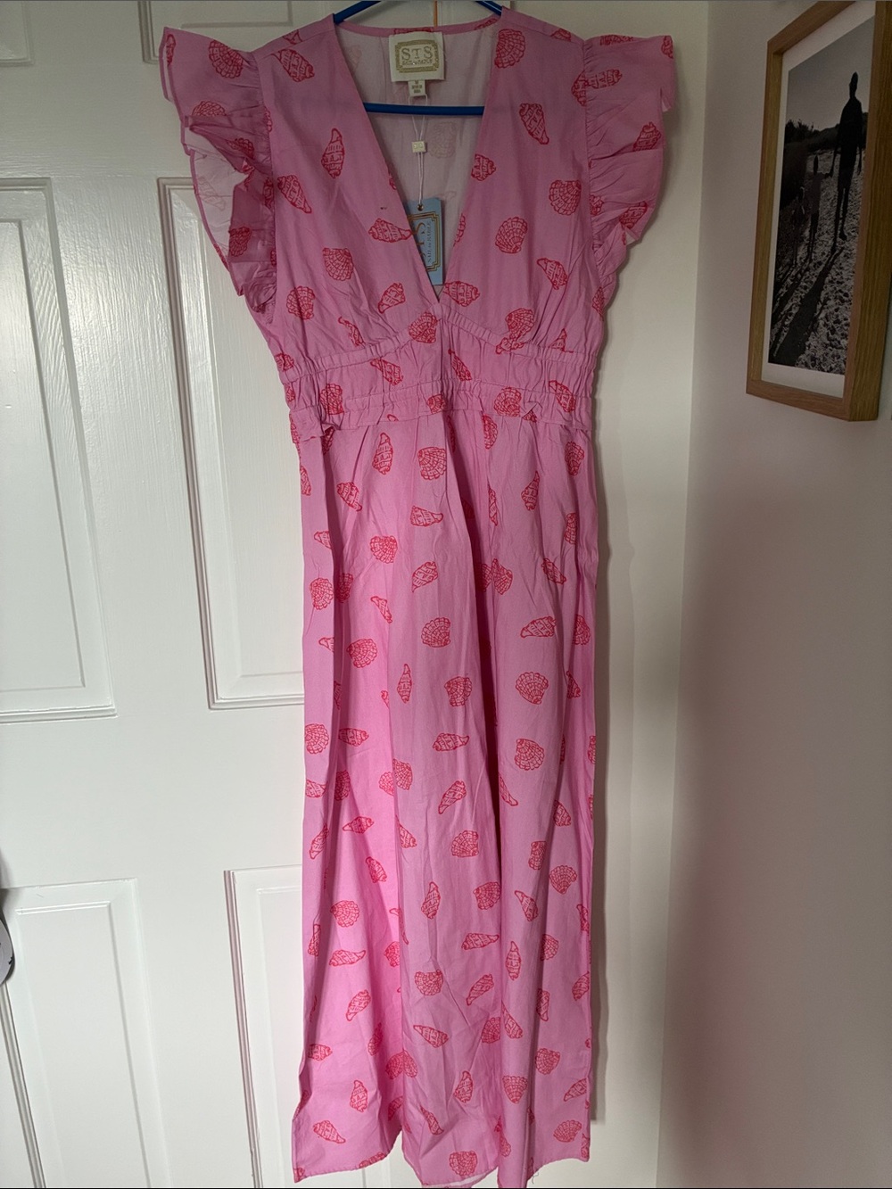Pink Shell-Print Dress